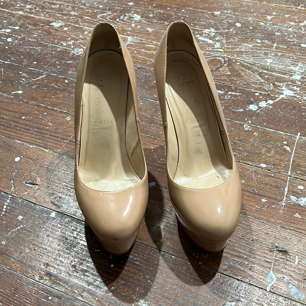 Christian Louboutin nude heels